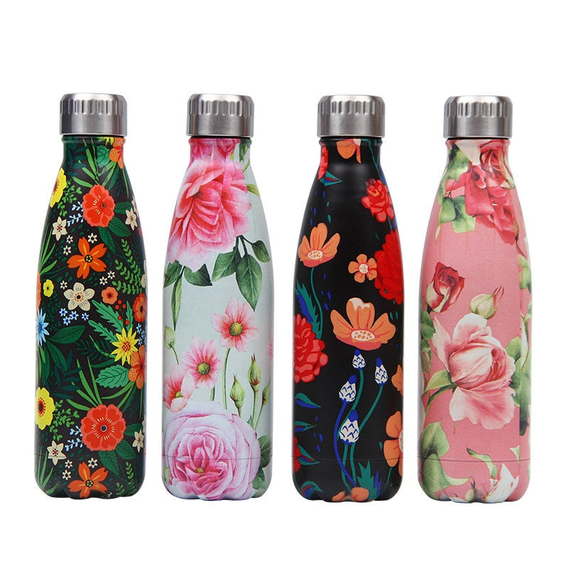 Gourde Inox Peinture Fleurs Jardin Alice