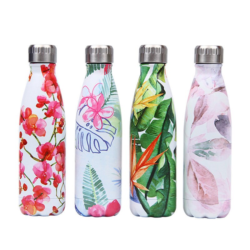 Gourde Inox Fleurs Peinture Exotico