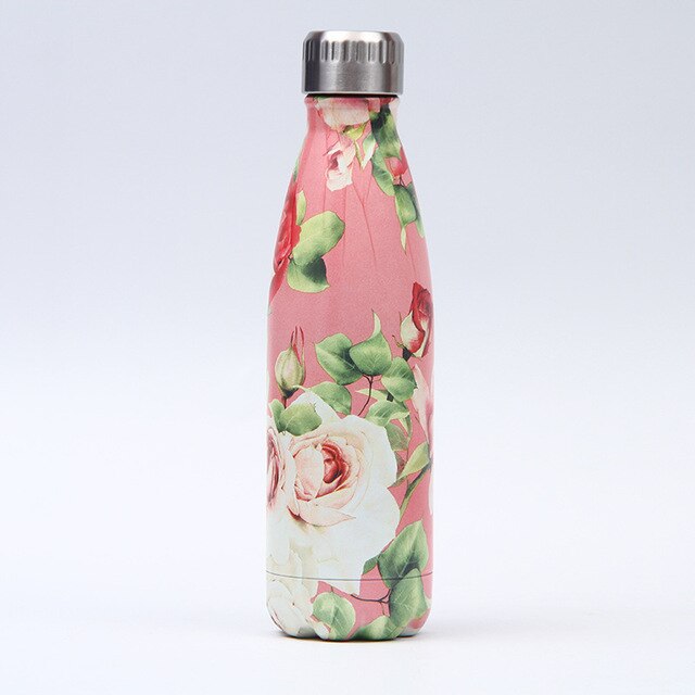 Gourde Inox Peinture Fleurs Jardin Pop