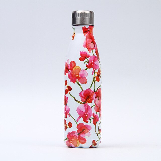 Gourde Inox Fleurs Peinture Coquelicots