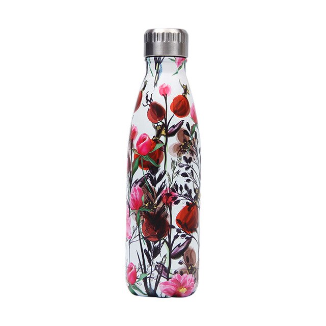 Gourde Inox Bouquet Fleurs