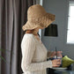 Chapeau de Paille Rose Rosalie | Bambou Calme