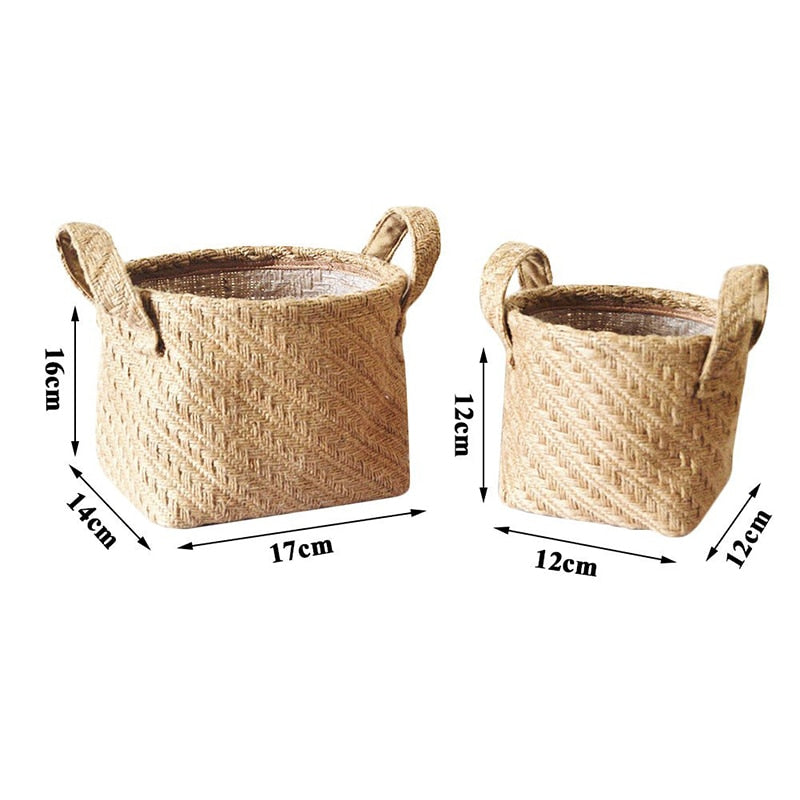 Panier rangement FlowerPot en jute | Bambou Calme