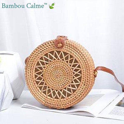 Sac Rond Paille Little Bernoulli | Bambou Calme