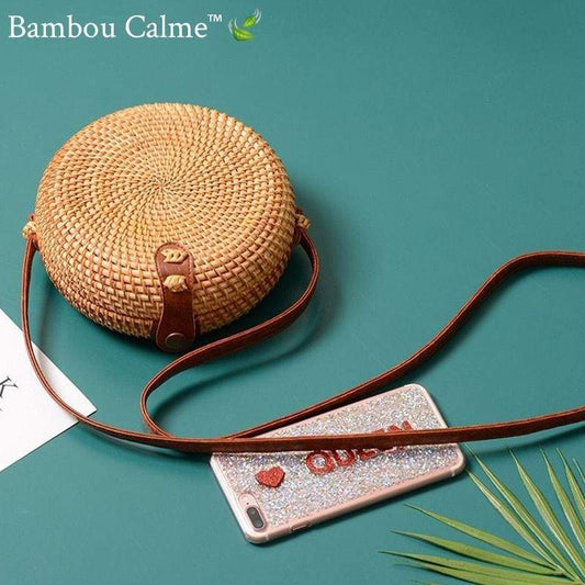 Sac Rond Paille Little Summer | Bambou Calme