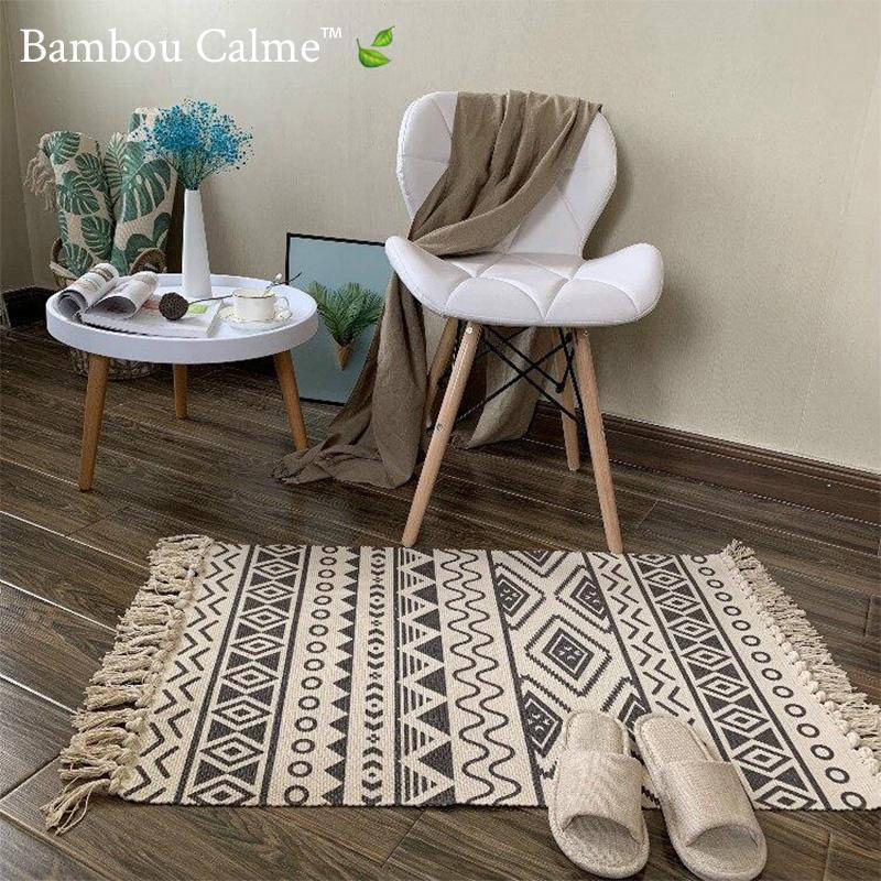 Tapis NordicDream croché à la Main | Bambou Calme